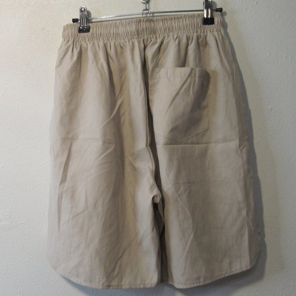 Guys Drawstring Waist Shorts Beige Size S - Picture 2 of 8